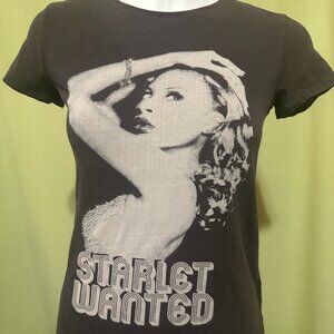 United Colors of Benetton Starlet Wanted Women's Gray T Shirt Small Cotton